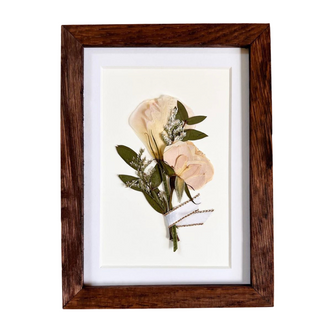 Preserve your bouquet by creating a pressed flower display