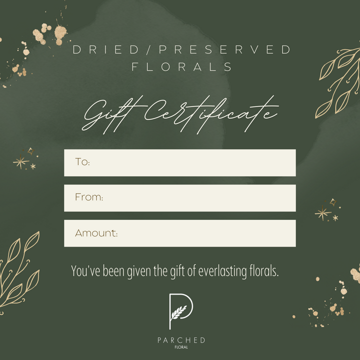 Gift Certificates - Bridal Bouquet Preservation