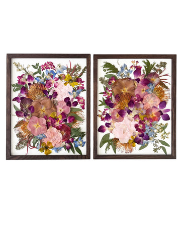 The Frame Duo 11x14" STANDARD Frame Set - Wedding Bouquet Preservation (DEPOSIT ONLY)
