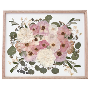 Preserve your bouquet by creating a pressed flower display