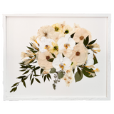 Preserve your bouquet by creating a pressed flower display